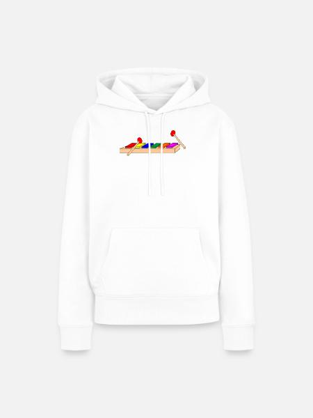 Trommeldreieck oder Tonxylophon - Frauen Premium Bio Hoodie - Weiß
