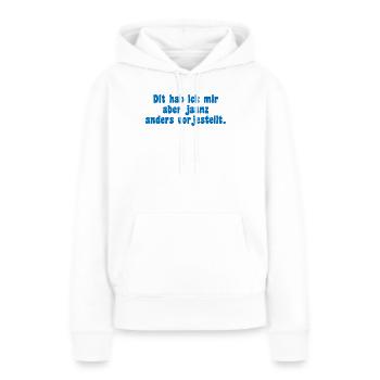 Berliner Icke Spruch - Frauen Premium Bio Hoodie - Weiß - Vorne - Julia (174cm)