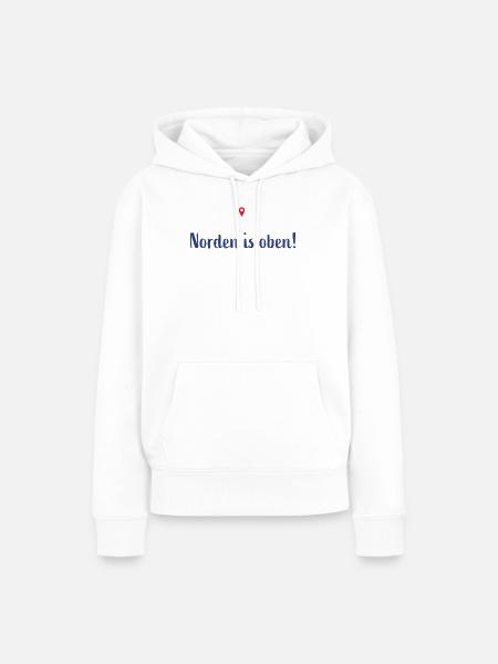Norden is oben - Frauen Premium Bio Hoodie - Weiß