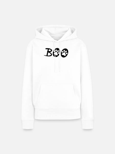 BOO - Frauen Premium Bio Hoodie - Weiß