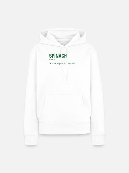 SPINACH - Frauen Premium Bio Hoodie - Weiß