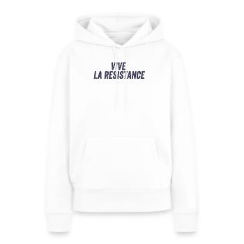 Vive la résistance féminisme - Sweat à capuche Premium bio Femme - blanc - Devant - Julia (174cm)