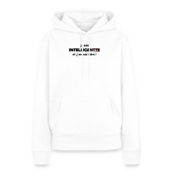 Proud to be smart - Women’s Premium Organic Hoodie - white - Front - Julia (174cm)