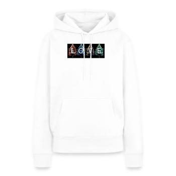 Bud Love - Frauen Premium Bio Hoodie - Weiß - Vorne - Julia (174cm)