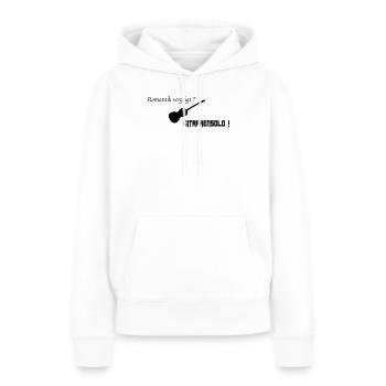 Solo de guitare romantique - Sweat à capuche Premium bio Femme - blanc - Devant - Julia (174cm)