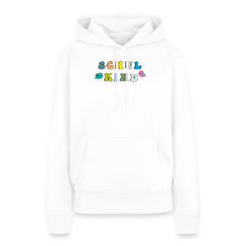 Écolier - Sweat à capuche Premium bio Femme - blanc - Devant - Julia (174cm)