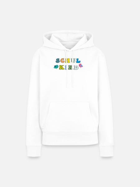 Schulkind - Frauen Premium Bio Hoodie - Weiß