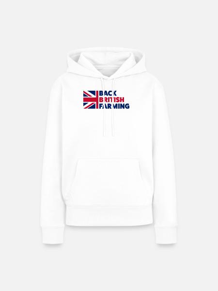Zurück zur britischen Landwirtschaft - Frauen Premium Bio Hoodie - Weiß