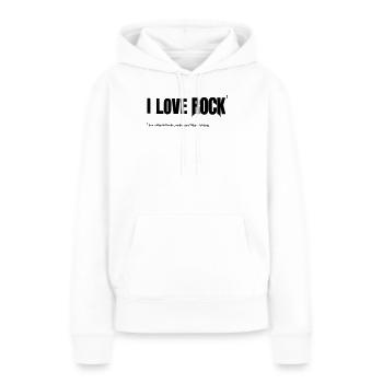 I Love Rock - Frauen Premium Bio Hoodie - Weiß - Vorne - Julia (174cm)