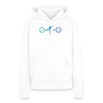 Cadeau d’entraînement cardio pour les amateurs de cardio - Sweat à capuche Premium bio Femme - blanc - Devant - Julia (174cm)