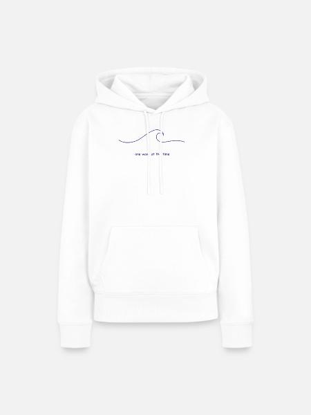 Eine Welle nach der anderen - Frauen Premium Bio Hoodie - Weiß