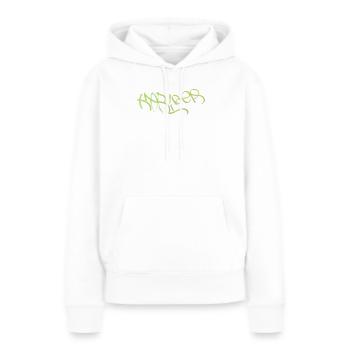Neon Graffiti Grün Schriftzug Karlder - Frauen Premium Bio Hoodie - Weiß - Vorne - Julia (174cm)