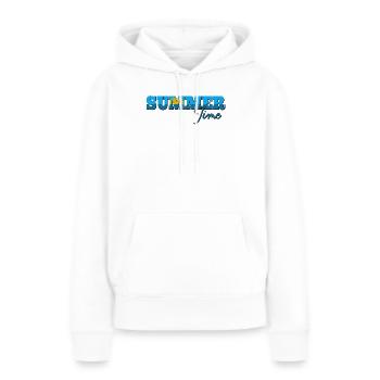 Heure d'été - Sweat à capuche Premium bio Femme - blanc - Devant - Julia (174cm)