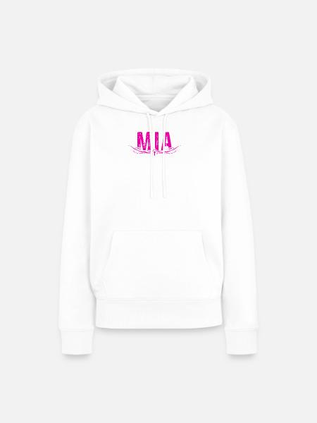 MIA verziert - Frauen Premium Bio Hoodie - Weiß