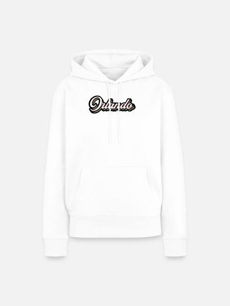 Orlando Rainbow Script - Frauen Premium Bio Hoodie - Weiß