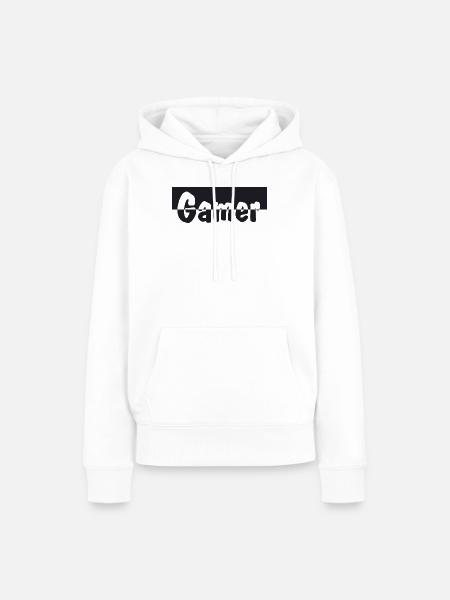 Gamer - Frauen Premium Bio Hoodie - Weiß