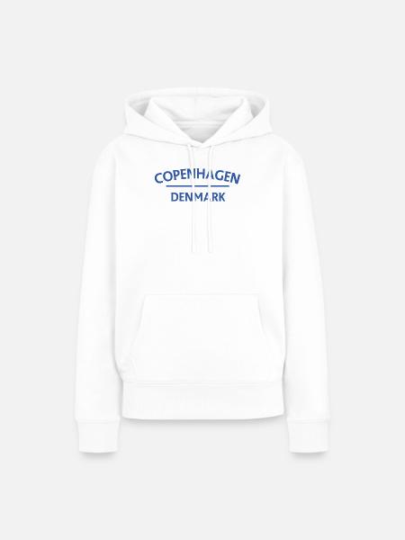 Kopenhagen – Dänemark Textdesign - Frauen Premium Bio Hoodie - Weiß