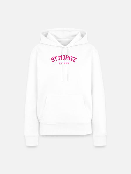 St. Moritz - Suisse - Schweiz - Swiss - Frauen Premium Bio Hoodie - Weiß