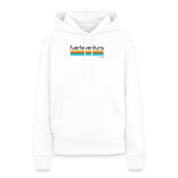 Fuerteventura - Espagne - Espagne - Espagne - Îles Canaries - Sweat à capuche Premium bio Femme - blanc - Devant - Julia (174cm)