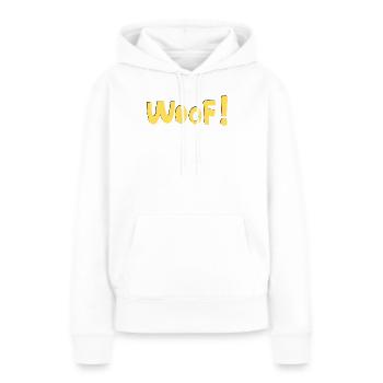 Trame - Sweat à capuche Premium bio Femme - blanc - Devant - Julia (174cm)