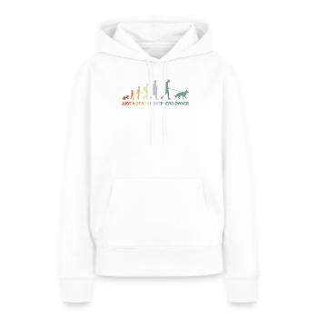 Evolution Schäferhund Besitzer - Frauen Premium Bio Hoodie - Weiß - Vorne - Julia (174cm)