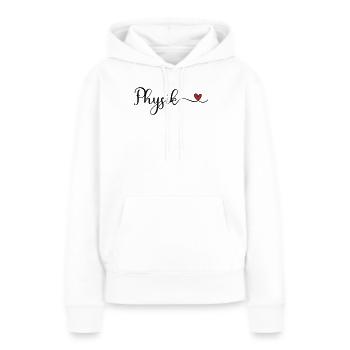 Physique - Sweat à capuche Premium bio Femme - blanc - Devant - Julia (174cm)