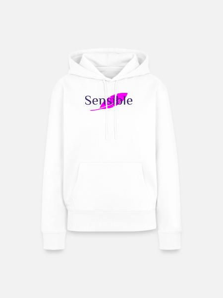 empfindlich - Frauen Premium Bio Hoodie - Weiß