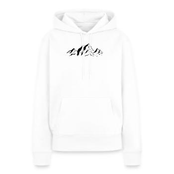 montagnes - Sweat à capuche Premium bio Femme - blanc - Devant - Julia (174cm)