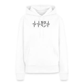 Herzschlag Bücherwelt Buch Puls Lesen Leser Symbol - Frauen Premium Bio Hoodie - Weiß - Vorne - Julia (174cm)