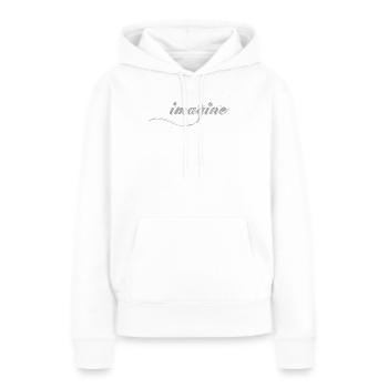 Imagine - Sweat à capuche Premium bio Femme - blanc - Devant - Julia (174cm)