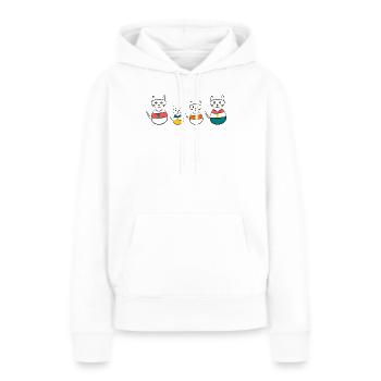 anniversaire. anniversaire décennie. humour. drôle - Sweat à capuche Premium bio Femme - blanc - Devant - Julia (174cm)