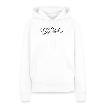 Dad - Sweat à capuche Premium bio Femme - blanc - Devant - Julia (174cm)