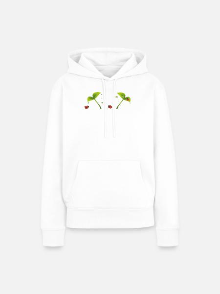 Marienkäfer - Frauen Premium Bio Hoodie - Weiß