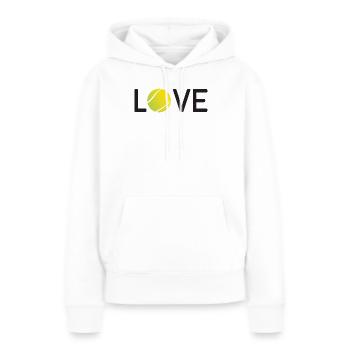 Tennisliebhaber - Frauen Premium Bio Hoodie - Weiß - Vorne - Julia (174cm)
