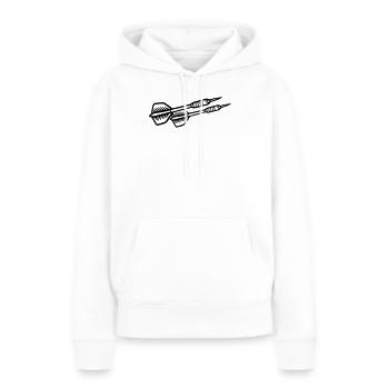 Dartpfeile Symbol - Frauen Premium Bio Hoodie - Weiß - Vorne - Julia (174cm)