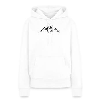 Montagnes Alpes - Sweat à capuche Premium bio Femme - blanc - Devant - Julia (174cm)