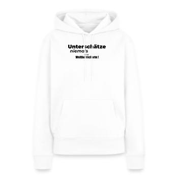 Souverain mondial - Sweat à capuche Premium bio Femme - blanc - Devant - Julia (174cm)