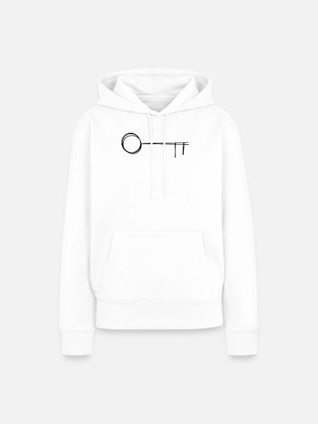Schlüssel handgezeichnet - Frauen Premium Bio Hoodie - Weiß