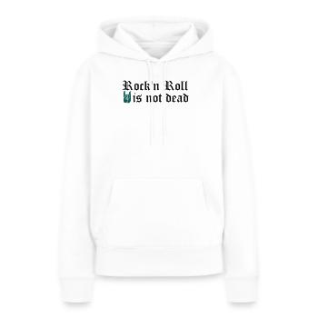 Le Rock'n Roll n'est pas mort - personnalisable - Sweat à capuche Premium bio Femme - blanc - Devant - Julia (174cm)