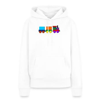 Train jouet - Sweat à capuche Premium bio Femme - blanc - Devant - Julia (174cm)