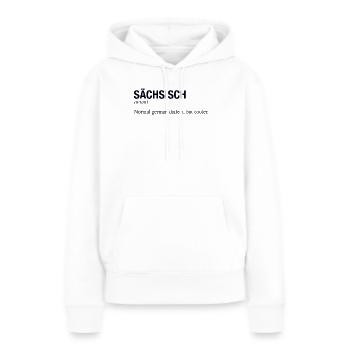 SAXON Saxe - Sweat à capuche Premium bio Femme - blanc - Devant - Julia (174cm)