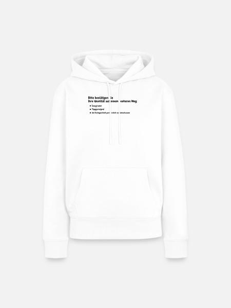Bestätigung - Frauen Premium Bio Hoodie - Weiß