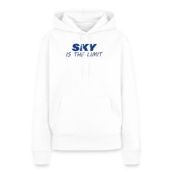 Il n’y a pas de limite - Sweat à capuche Premium bio Femme - blanc - Devant - Julia (174cm)