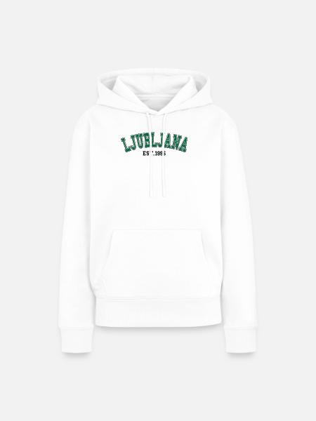 Ljubljana, gegründet 1996 - Frauen Premium Bio Hoodie - Weiß
