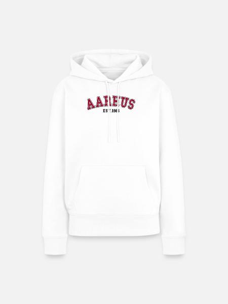 Aarhus gegründet 1986 - Frauen Premium Bio Hoodie - Weiß