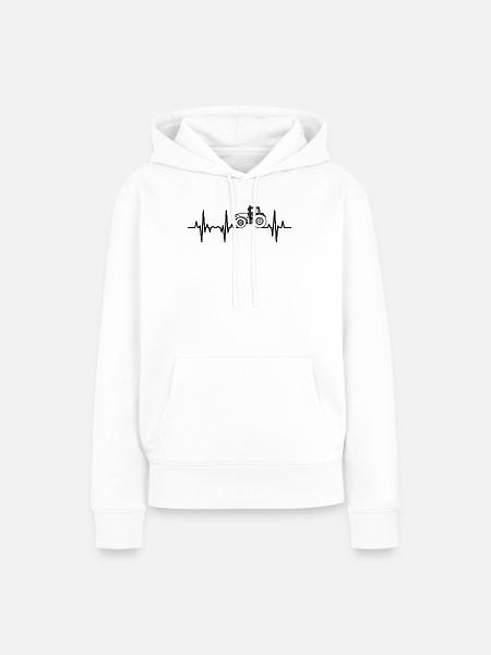 Traktor Pulsschlag - Frauen Premium Bio Hoodie - Weiß