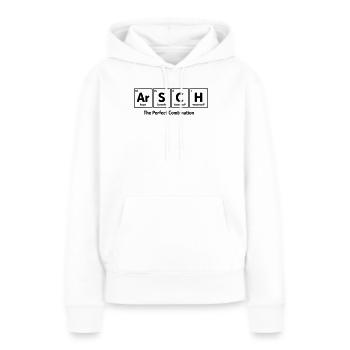 ARSCH Periodensystem Chemie Witz - Frauen Premium Bio Hoodie - Weiß - Vorne - Julia (174cm)