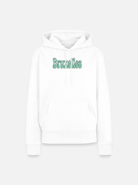 Brüsselgrüne Blasen - Frauen Premium Bio Hoodie - Weiß