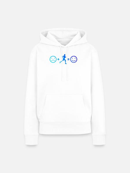 Geschenkidee für einen Running mit Running - Frauen Premium Bio Hoodie - Weiß