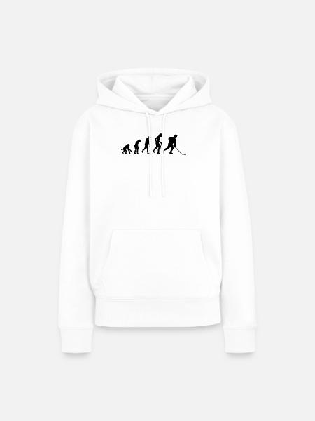 evolution of hockey_ - Frauen Premium Bio Hoodie - Weiß